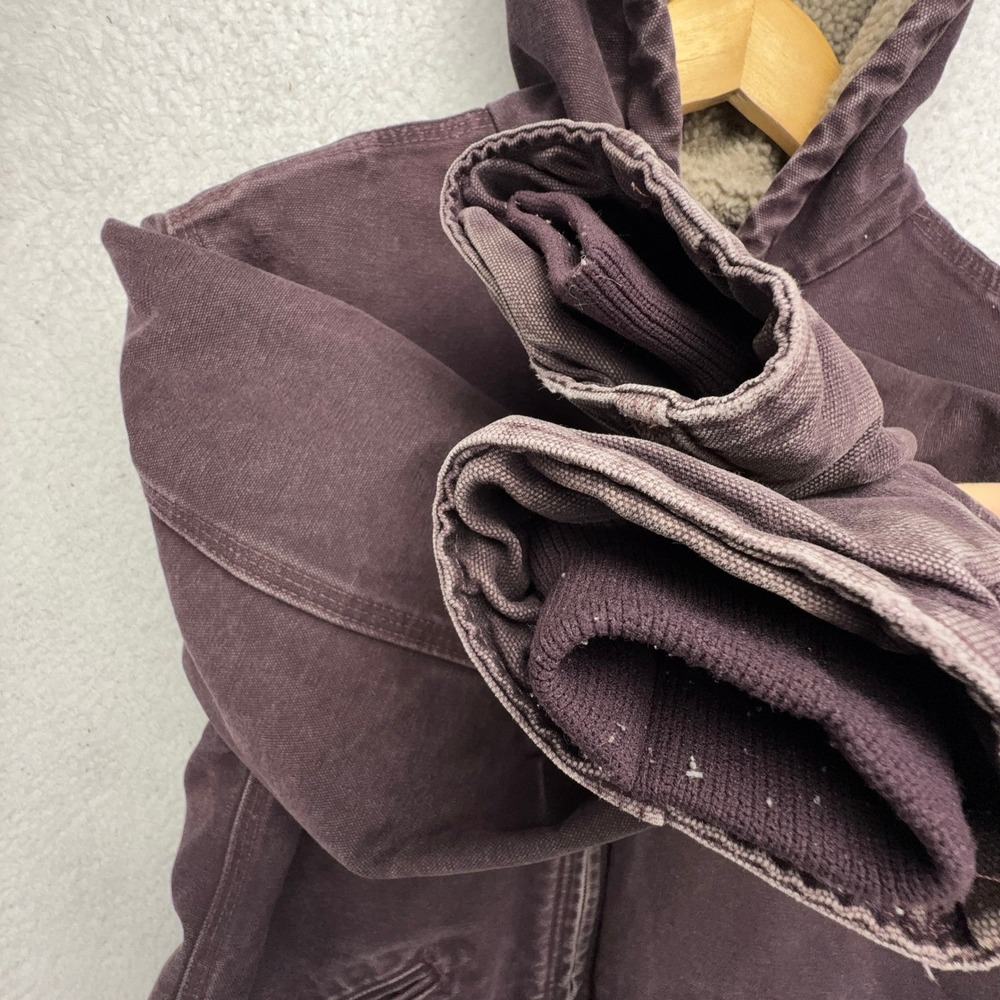 Carhartt Sierra Jacket Sherpa Lined Womens Small WJ141 DWN Deep Wine Purple - Picture 11 of 16